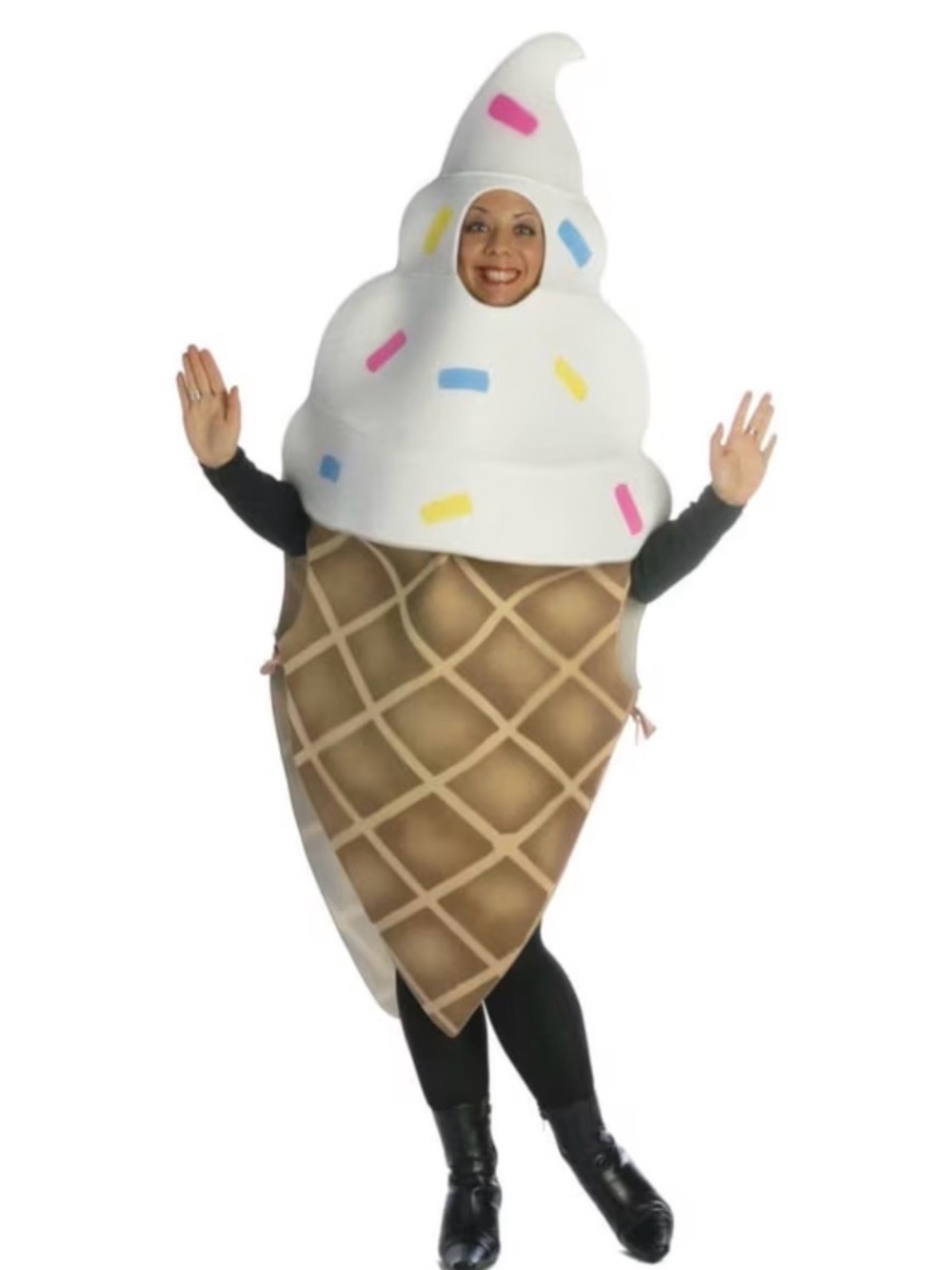 Rasta Imposta Ice Cream Cone Women's Halloween Fancy-Dress Costume for Adult